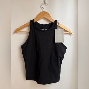 NWT Everlane Black High-Neck Athletic Tank Top with built-in bra